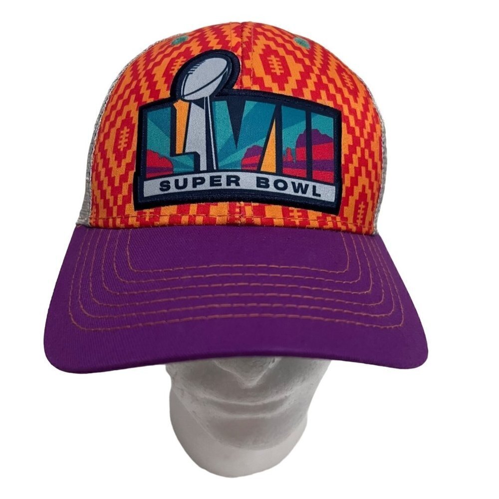 Official NFL Super Bowl LVII Men Mesh Trucker SnapBack Hat Cap Chiefs Eagles New